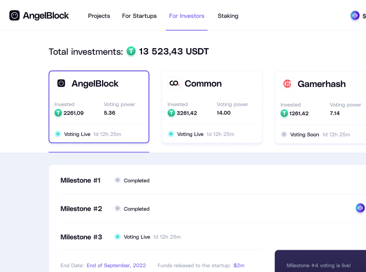 AngelBlock's Investor Dashboard